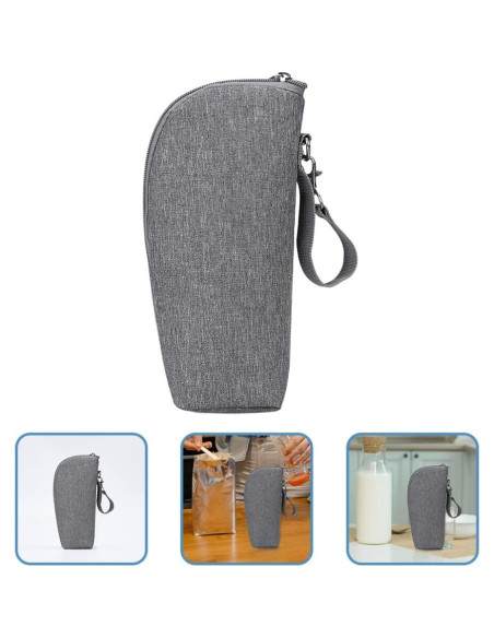 Bolsa Térmica para Botellas de Leche Kisangel 22x17.8cm Gris