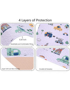 Sábana Acolchada MIIMER para Pack n Play 96.5x66 cm Microfibra 2