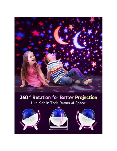 Luz Nocturna Proyector de Estrellas Mubarek - Bluetooth, 48 Modos