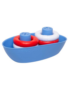 Juguetes de Baño Ubbi Barco y 4 Boyas para Niños