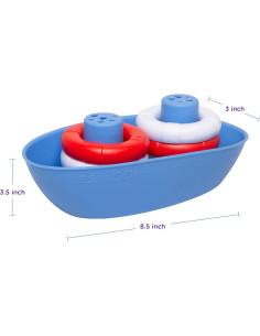 Juguetes de Baño Ubbi Barco y 4 Boyas para Niños 2