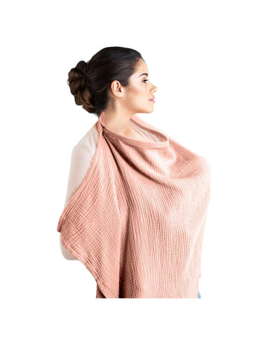 Cubierta de Lactancia Naynid Muselina Algodón 100% Durazno Pastel