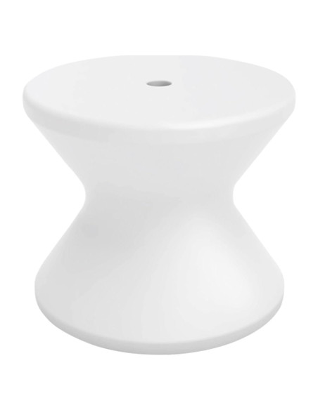 Mesa Lateral Ledge Lounger Blanca con Agujero para Paraguas