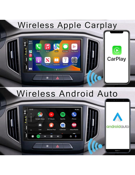 Estéreo de Coche Doble Din Nideocion TS20 7" Bluetooth GPS