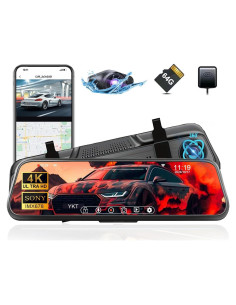 Cámara de Espejo YKT H9-2 4K con Pantalla Táctil 10" y GPS