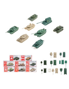Juego de Tanques Mini 1:144 8 Piezas 4D T-90MS M1A2 Tiger