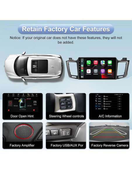 Estéreo de coche Android TopWeb 10.2" para Toyota RAV4 2013-2018