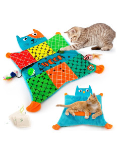 Alfombra Suave para Gatos AWOOF con Juguetes Interactivos