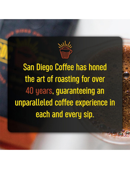 Café en Grano San Diego, Mezcla de Desayuno Tostado Medio 454g