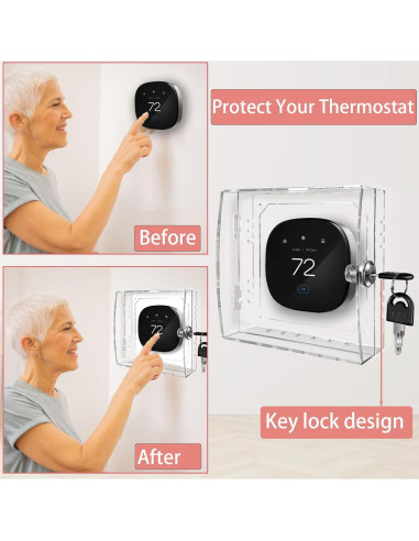 Caja de bloqueo de termostato PKLIYH pequeña 12x12 cm clara