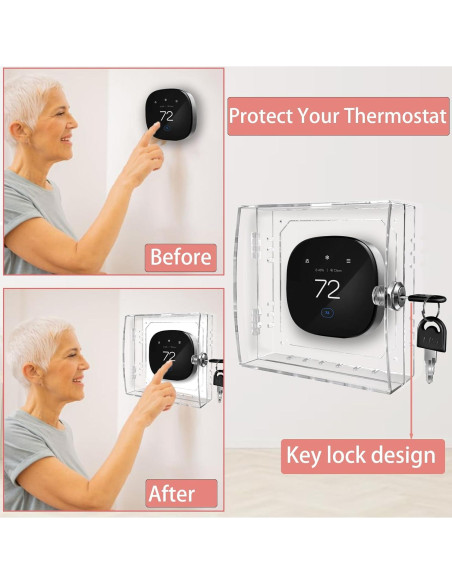 Caja de bloqueo de termostato PKLIYH pequeña 12x12 cm clara