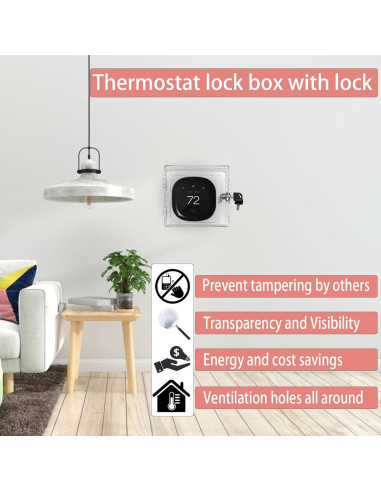 Caja de bloqueo de termostato PKLIYH pequeña 12x12 cm clara
