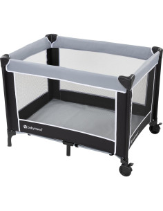 Cuna portátil Baby Trend Gris Estrellado con moisés removible 2