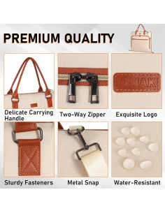 Bolsa de Ropa de Viaje GMAK Beige 119 cm con Cremallera 2
