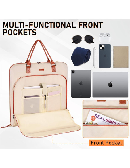 Bolsa de Ropa de Viaje GMAK Beige 119 cm con Cremallera