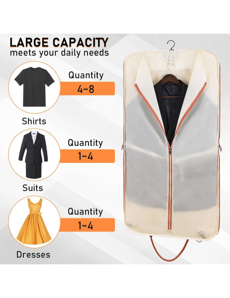 Bolsa de Ropa de Viaje GMAK Beige 119 cm con Cremallera