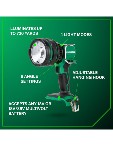 Linterna Portátil LED Metabo HPT 18V 1050 Lúmenes IP55