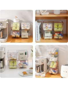 Organizador apilable de bolsas de té LLGWGL - 2 unidades 2