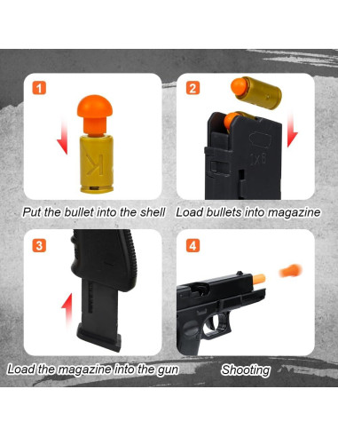 2 Pistolas de Juguete PISTOLAIFY con 80 Balas de Espuma