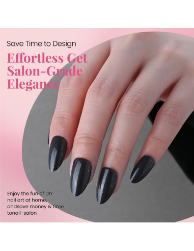 Uñas Postizas Acrílicas Reutilizables XZMeiLun 30 Pcs Cortas