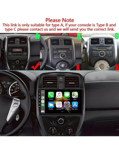 Estéreo Android 13 para Nissan Versa 2015-2019 10.1" Bluetooth