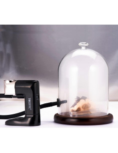 Campana de Humo TMKEFFC con Base de Madera y Vidrio 20 cm 2