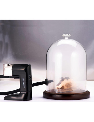 Campana de Humo TMKEFFC con Base de Madera y Vidrio 20 cm