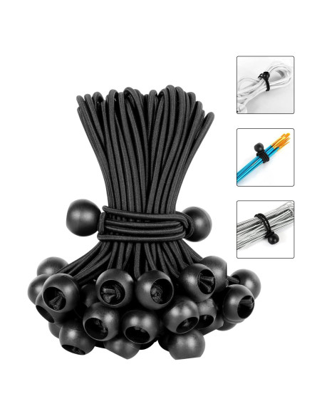 Cuerdas de Bungee Kinzomor 20 cm 50 PCS Alta Resistencia UV