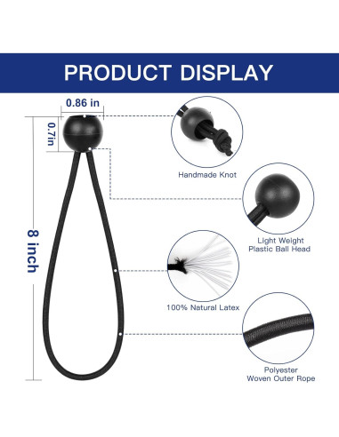 Cuerdas de Bungee Kinzomor 20 cm 50 PCS Alta Resistencia UV