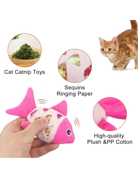Juguetes Interactivos para Gatos Andiker 2pcs Pez Catnip Juguetes Interactivos para Gatos Andiker 2pcs Pez Catnip