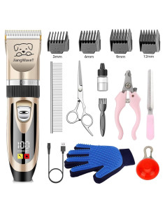 Recortadora de Pelo Inalámbrica JiangWaveT para Perros y Gatos