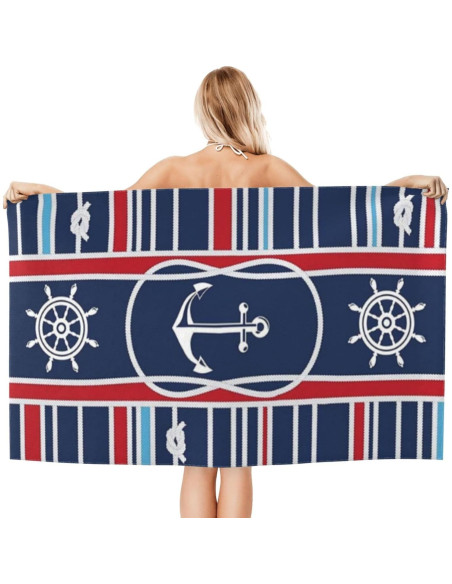 Toalla de Playa LMKLOP Microfibra Secado Rápido 101.6x177.8cm