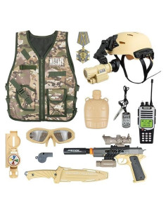 Disfraz de Soldado Militar RedCrab para Niños 12 Piezas