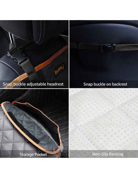 Funda de Asiento Delantero iBuddy Negra Impermeable 2 Pack