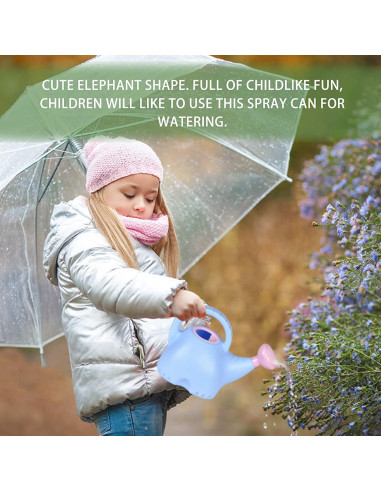 Regadera Plástica 1.5L LOYUYU Elefante Azul Rosa