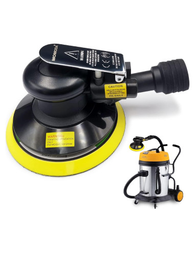 Lijadora Orbital Neumática MOMODA 6" Profesional con Conector