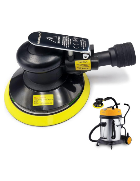 Lijadora Orbital Neumática MOMODA 6" Profesional con Conector