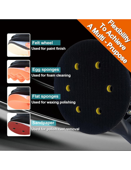 Lijadora Orbital Neumática MOMODA 6" Profesional con Conector