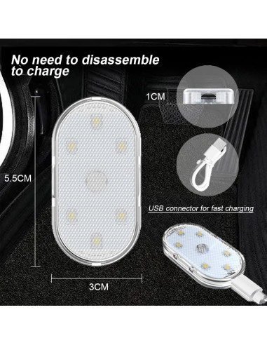 Luces LED Inalámbricas JOYCOURT para Interior de Auto 2PCS