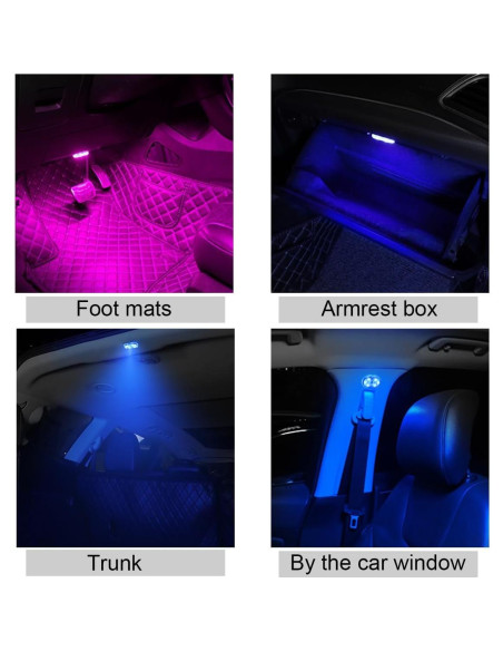 Luces LED Inalámbricas JOYCOURT para Interior de Auto 2PCS