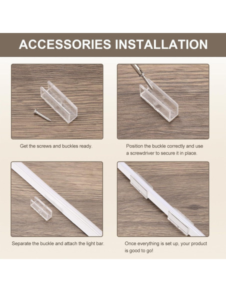 Clips de Montaje LED PATIKIL 36pcs para Tiras de 5mm