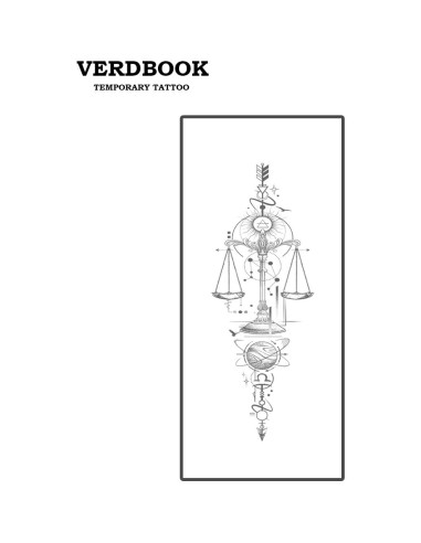 Tatuajes Temporales Impermeables VERDBOOK - 2 Hojas Realistas