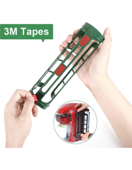 Soporte para Cápsulas de Café STORAGENIE 2 Paquete Verde Esmeralda