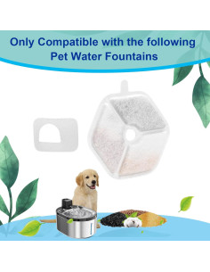 Filtros de Reemplazo para Fuente de Agua para Gatos Jsjyuan - 18 Piezas 2