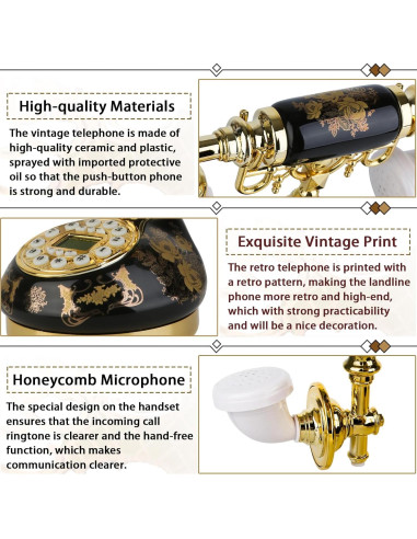 Teléfono Antiguo Retro Sangyn con Pantalla LCD y Cable 0.86kg