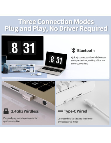 Teclado Mecánico Gaming DAIDAI AK35I V3 Hot Swap RGB 8000mAh