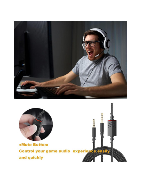 Cable de Reemplazo Astro A40 con Silencio en Línea 2m