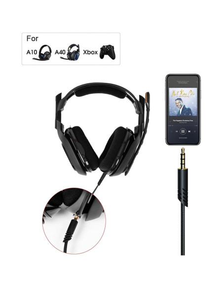 Cable de Reemplazo Astro A40 con Silencio en Línea 2m