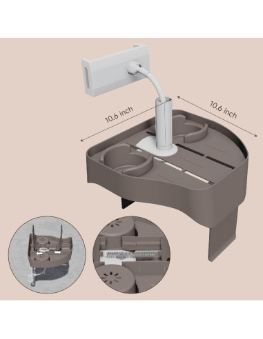 Mesa bandeja ajustable POOLCOMFT para jacuzzi 3 en 1