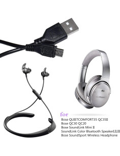 Cable de Carga USB a Micro USB Saipomor 20cm Negro 2